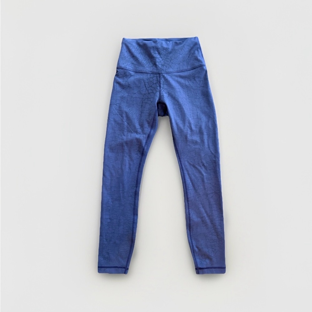 Lululemon Wunder Train High-Rise Leggings Blue Size 4 Excellent Condition